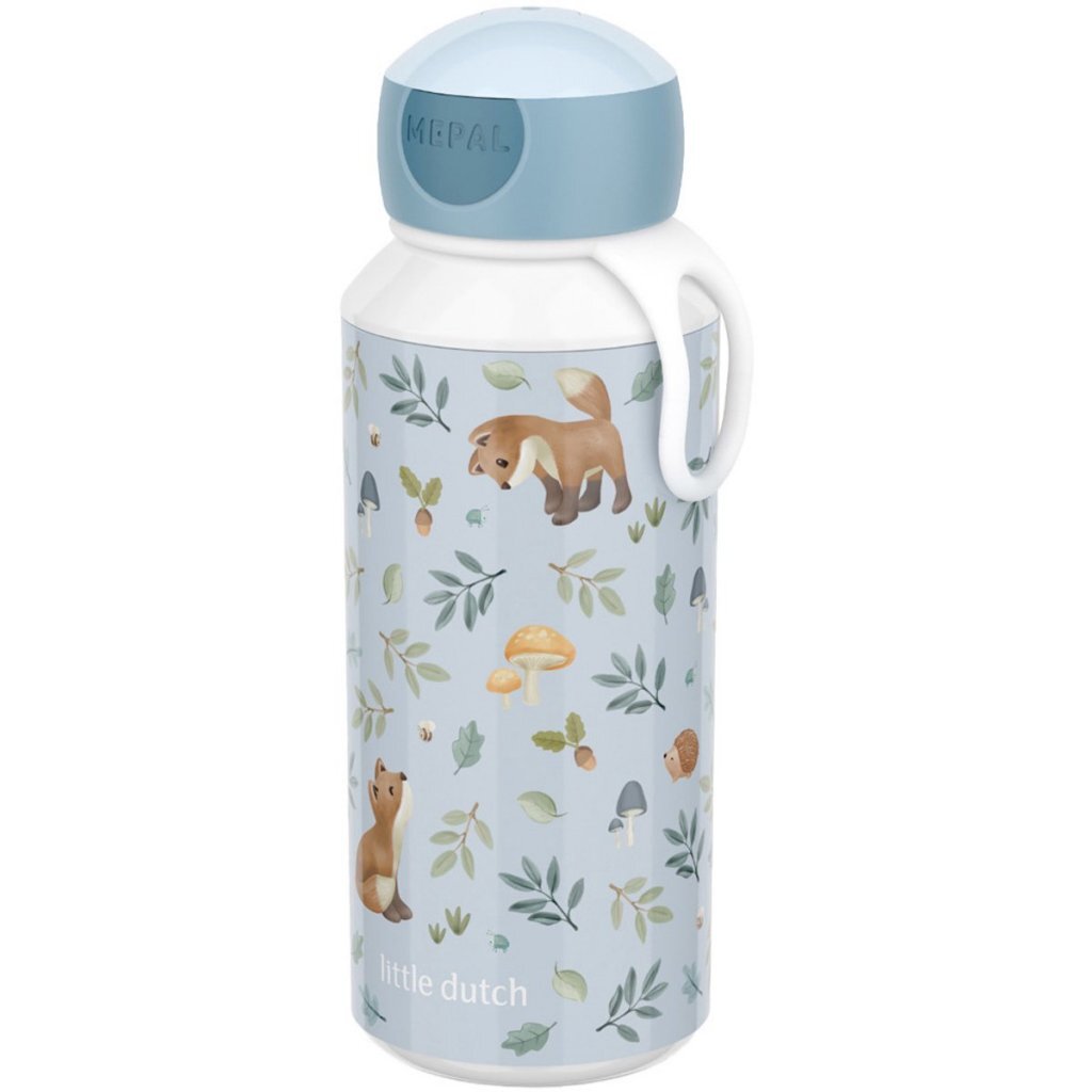 Mepal Pop-Up Drinking Bottle Little Dutch Forest Friends 400 ml Blue