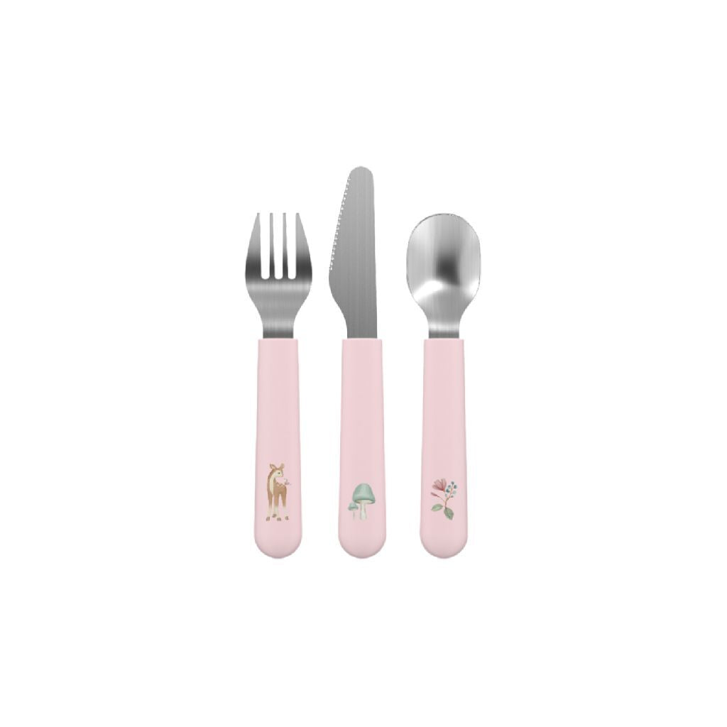 Mepal Little Dutch Fairy Garden Cutlery Set 3-piece Pink