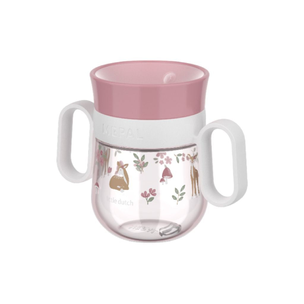 Mepal Little Dutch Fairy Garden Training Cup Pink/White - 360° Drinking Cup