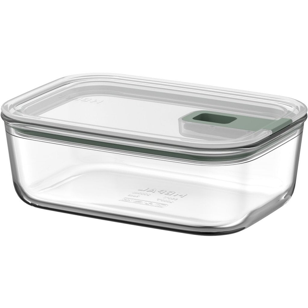 Mepal Easyclip Glass Food Storage Container 1 L Nordic Sage/Transparent