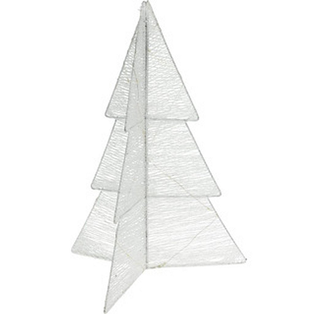 Foldable Christmas Tree with LED Timer 50 cm White