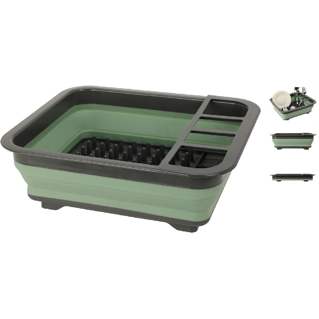 Foldable Drying Rack 36.5x12x31 cm Green/Gray