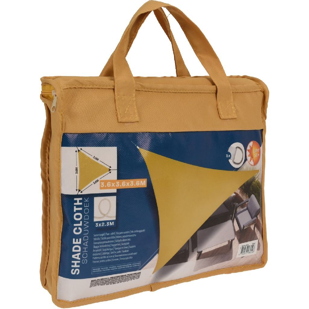 Shade Cloth 360x360x360 cm Ochre with Grommets