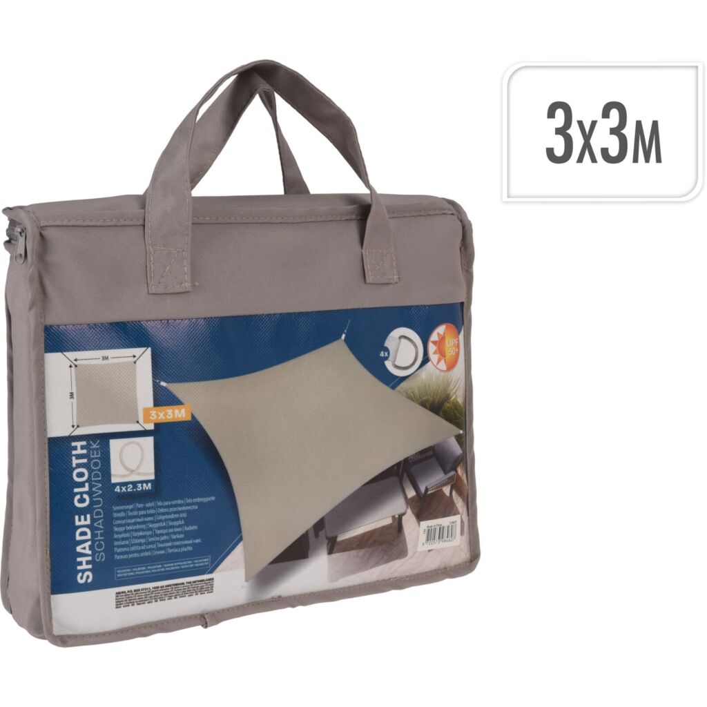Fabric Lifetime Shade Cloth 300x300 cm Taupe - Ideal for Outdoor Use