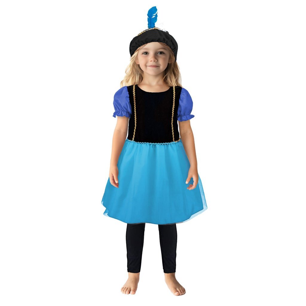 Sinterklaas Helper Dress 110-116 Purple/Blue