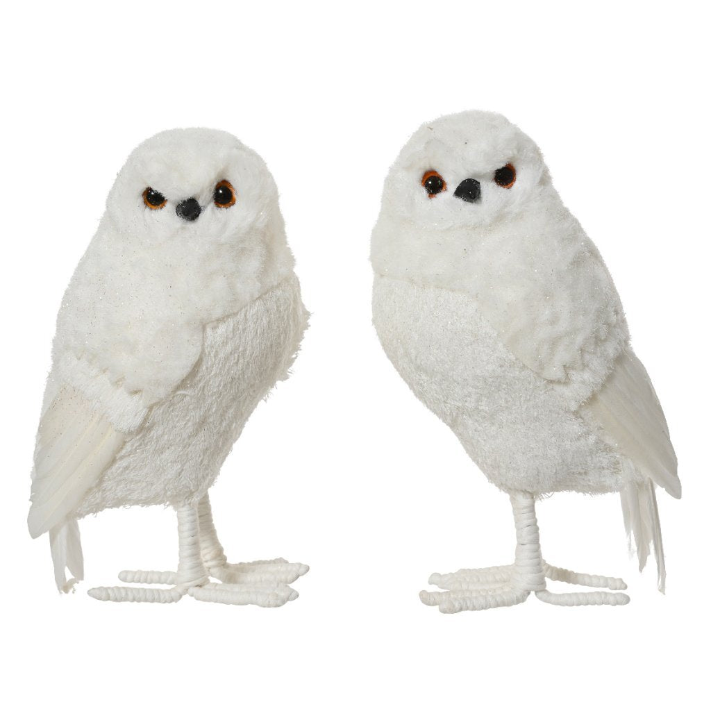 Decorative Owl 9x8x15 cm White Assorted