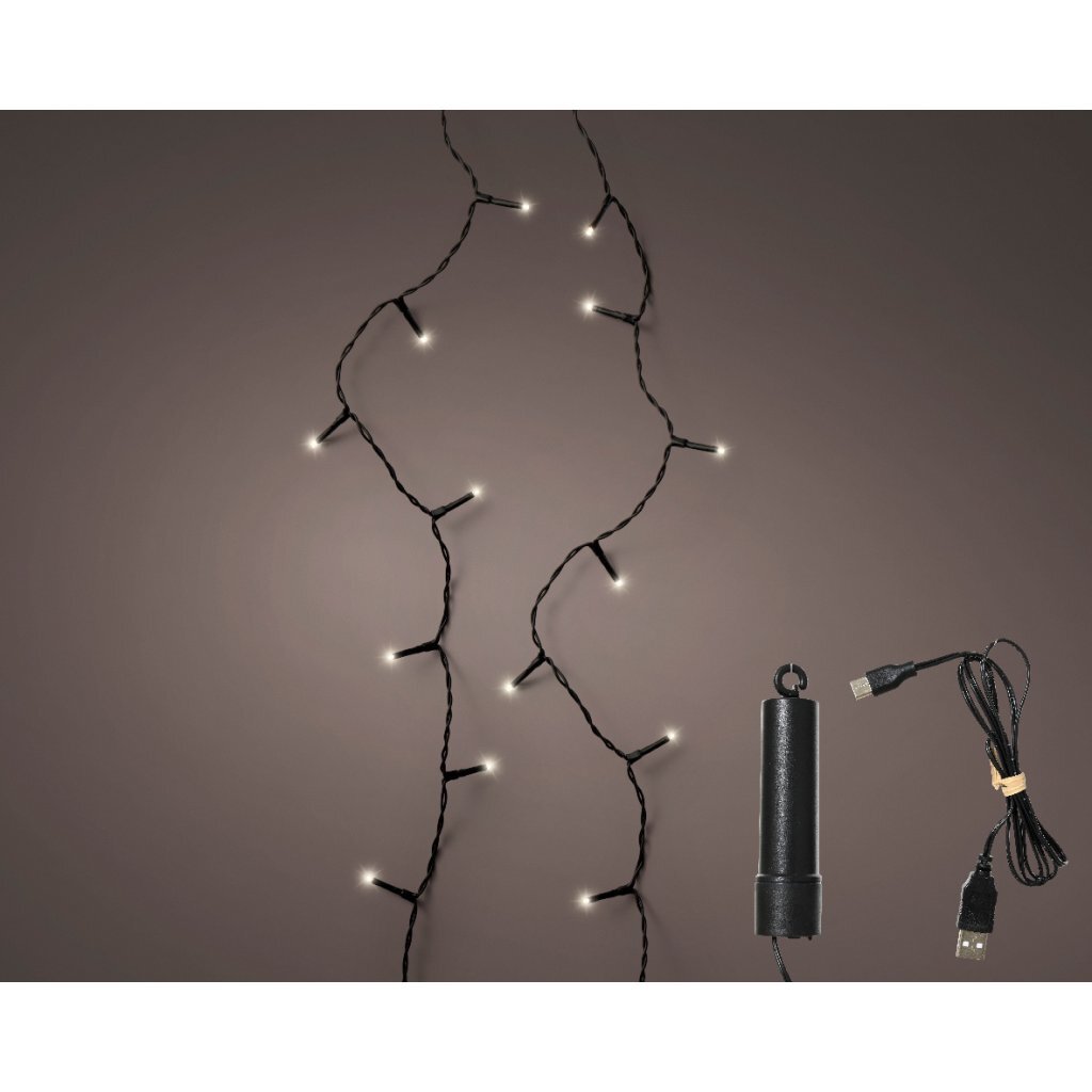 Lumineo LED Duracharge Basic Lights 100 LEDs 7.4 m IP44 Black