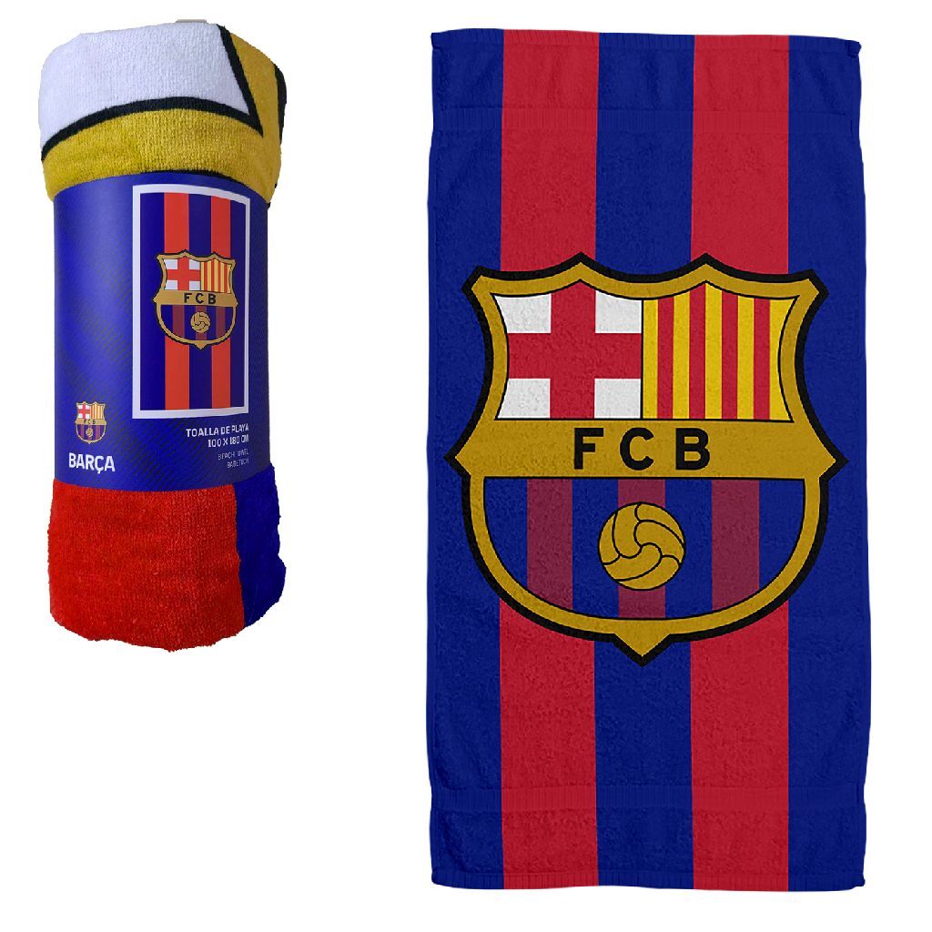 FC Barcelona Bath Towel 100x180 cm Blue/Red