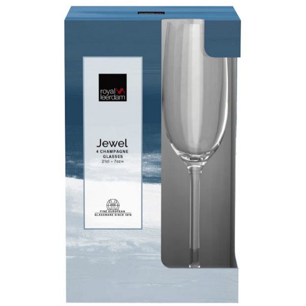 Royal Leerdam Champagne Glasses Jewel 21 cl - Set of 4
