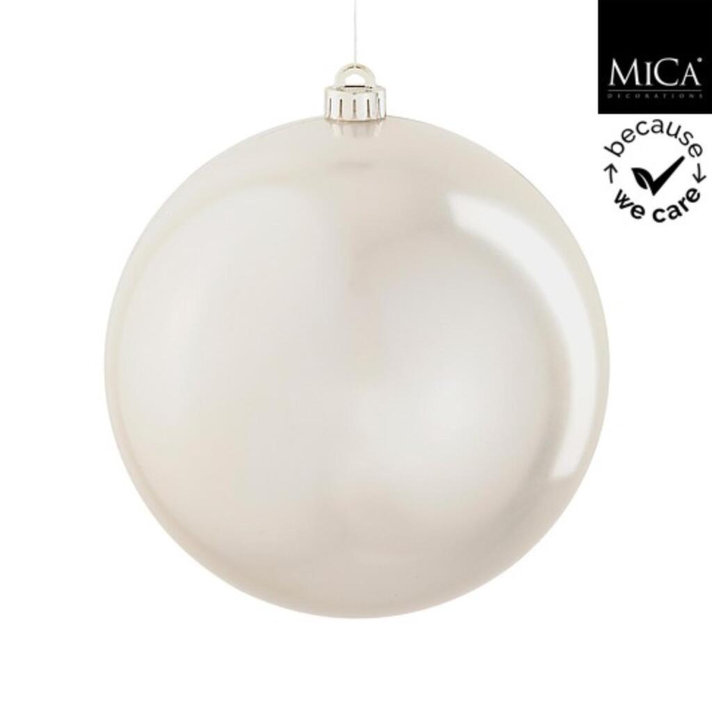 Mica Decorations Unbreakable Christmas Bauble 20 cm Cream Mother-of-Pearl
