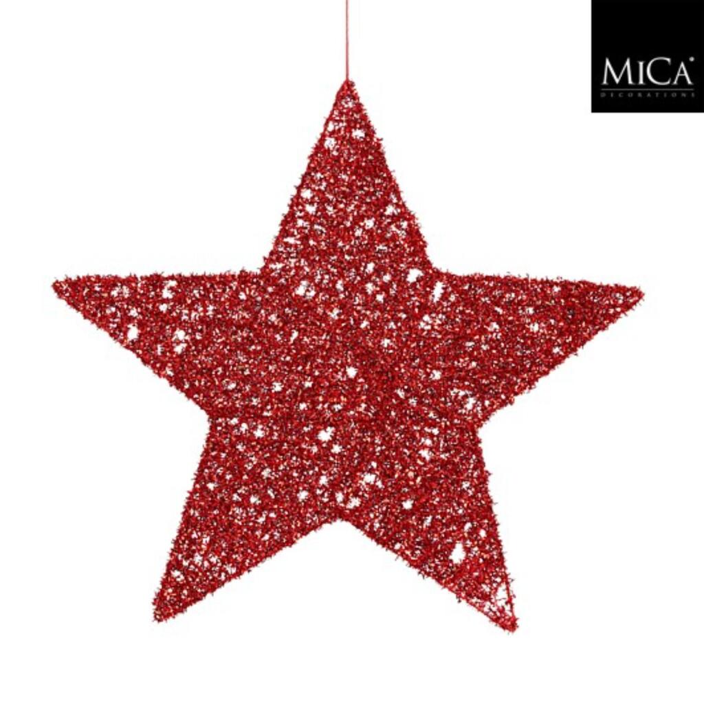 Mica Decorations Star 40 cm Red