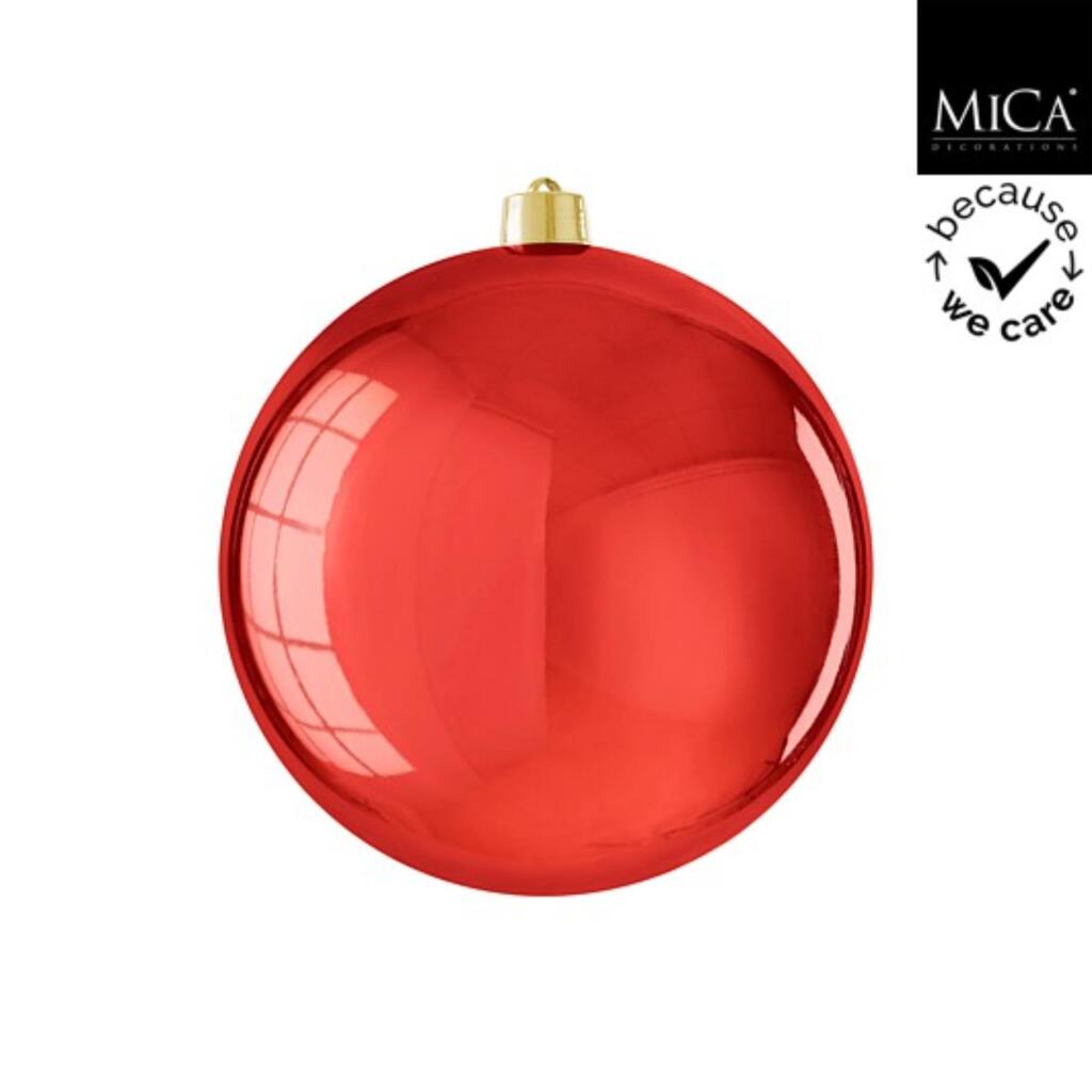 Mica Decorations Unbreakable Christmas Bauble 25 cm Glossy Red