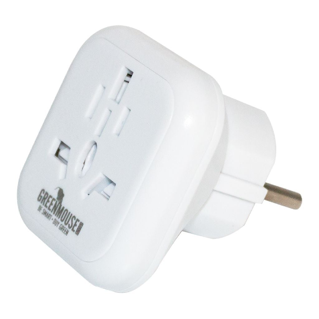 Greenmouse Travel Adapter World To Europe White