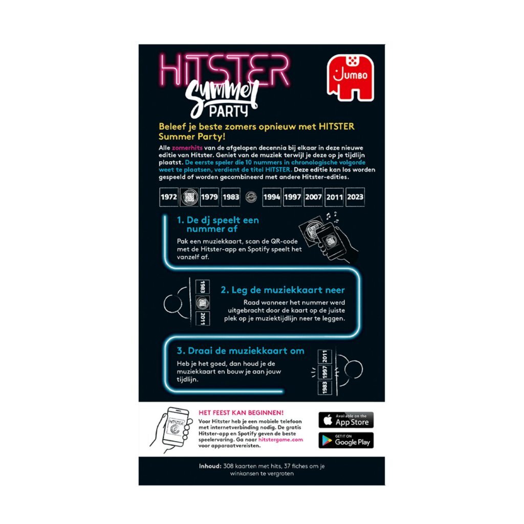 Jumbo Hitster Summer Party Music Game for Adults