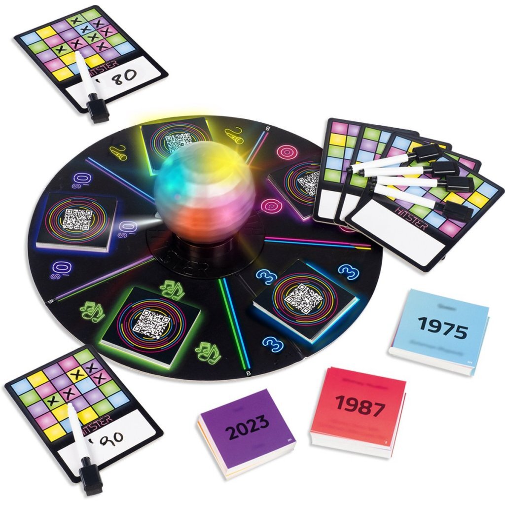 Jumbo Hitster Bingo Party Game with Disco Ball