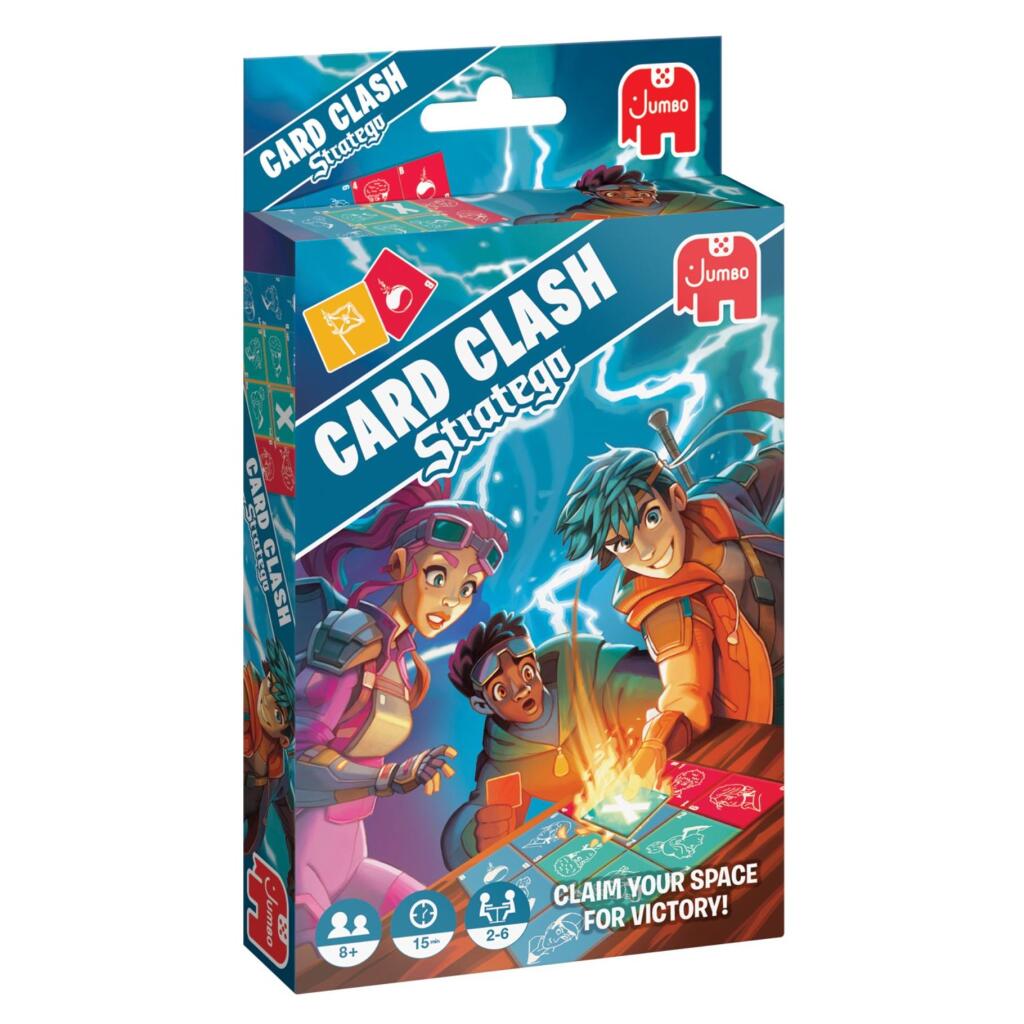 Jumbo Card Clash Stratego - Fast-Paced Card Game for 2 Players - Ages 8+