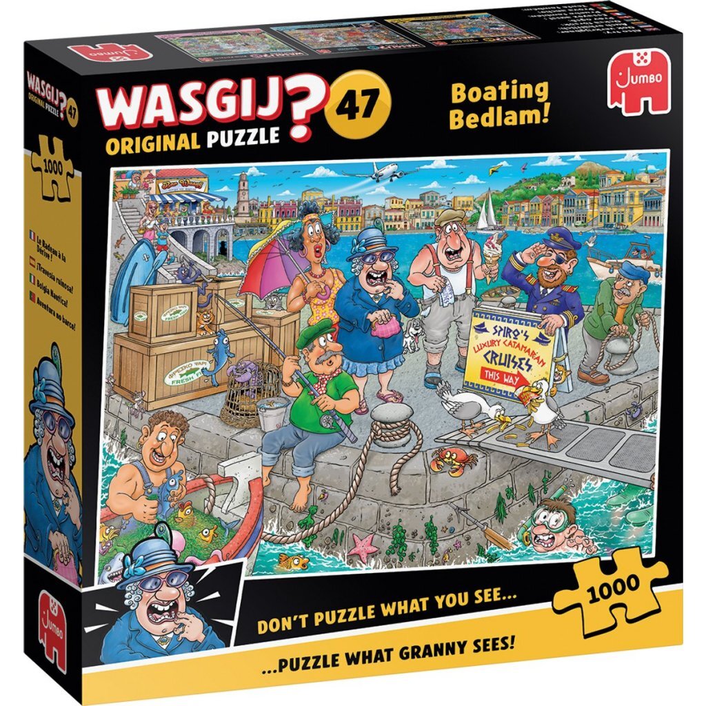 Jumbo Puzzle Wasgij Original 47 The Boat In! 1000 Pieces - Unique Jigsaw Puzzle