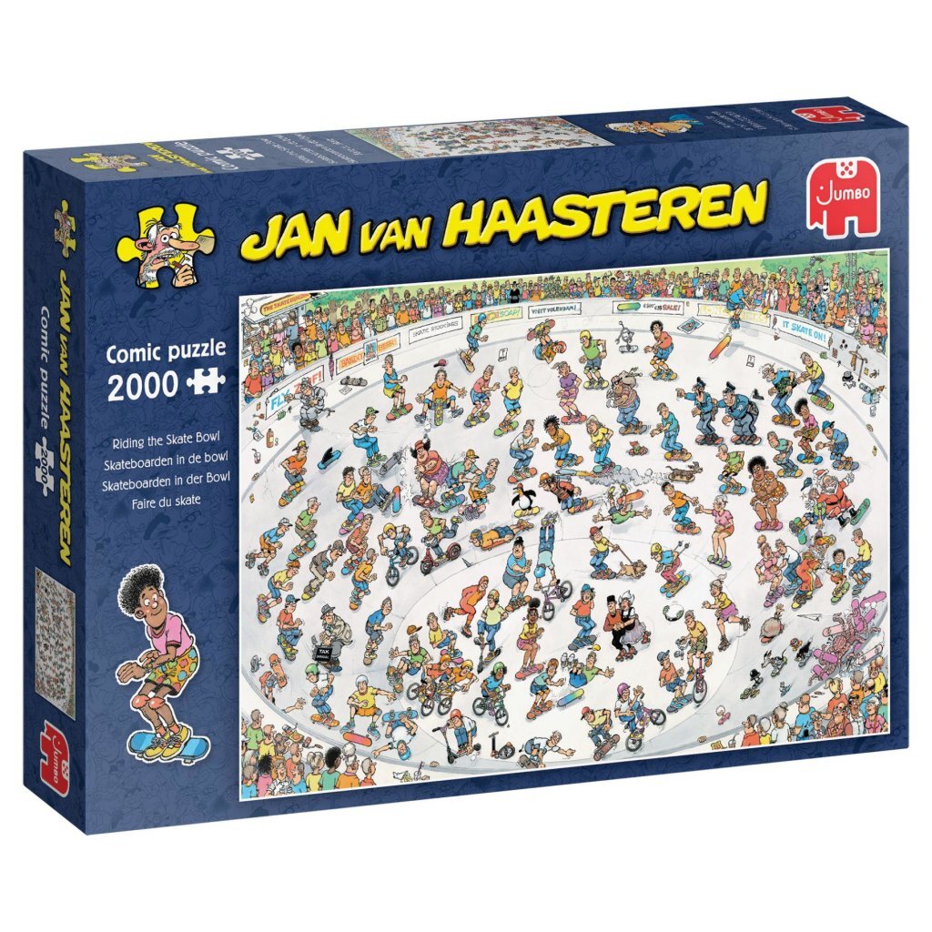 Jumbo Jan Van Haasteren Puzzle Skateboarding In The Bowl 2000 Pieces