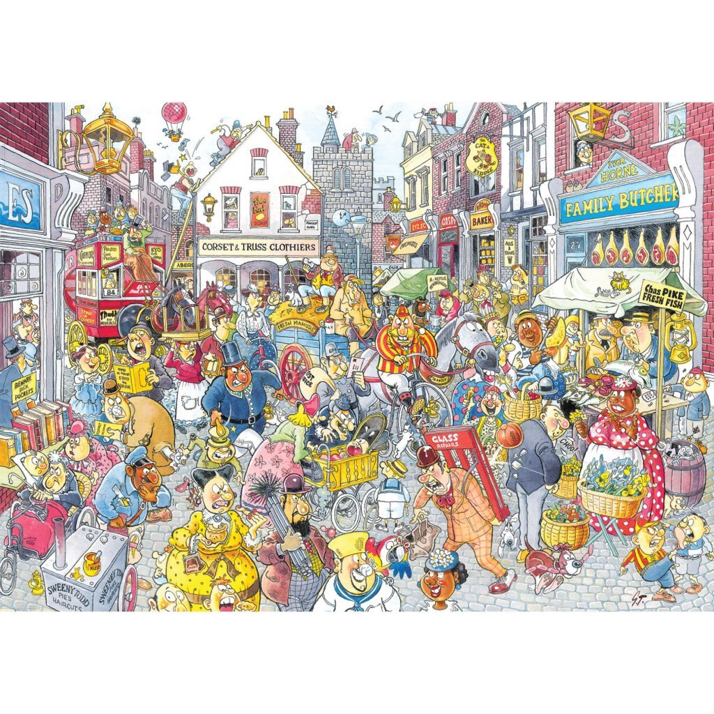 Jumbo Puzzle Wasgij Retro Destiny 10 Chaos in the Shopping Street 1000 Pieces