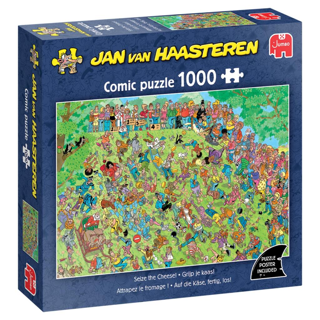 Jumbo Puzzle Jan van Haasteren Grab Your Cheese! 1000 Pieces + Poster