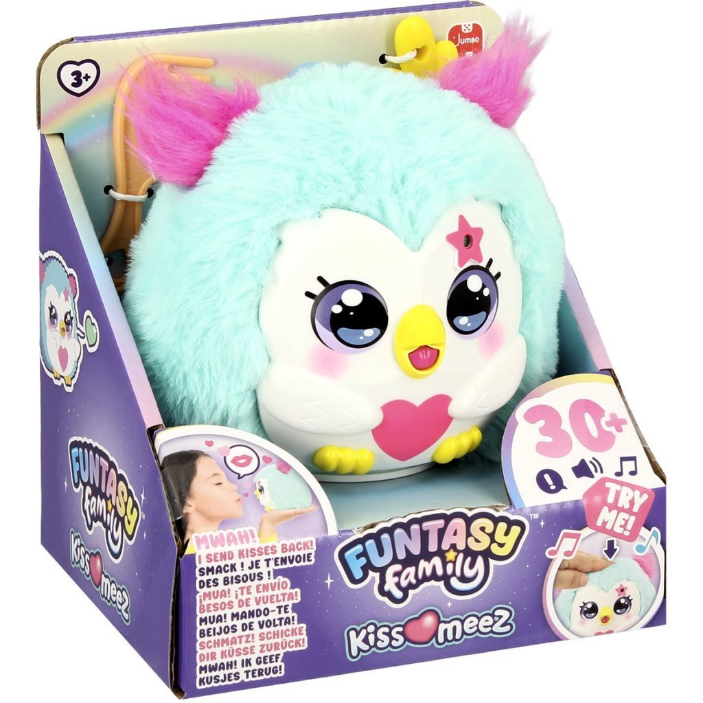 Jumbo Funtasy Family Plush Kiss Meez Owl + Sound Effects