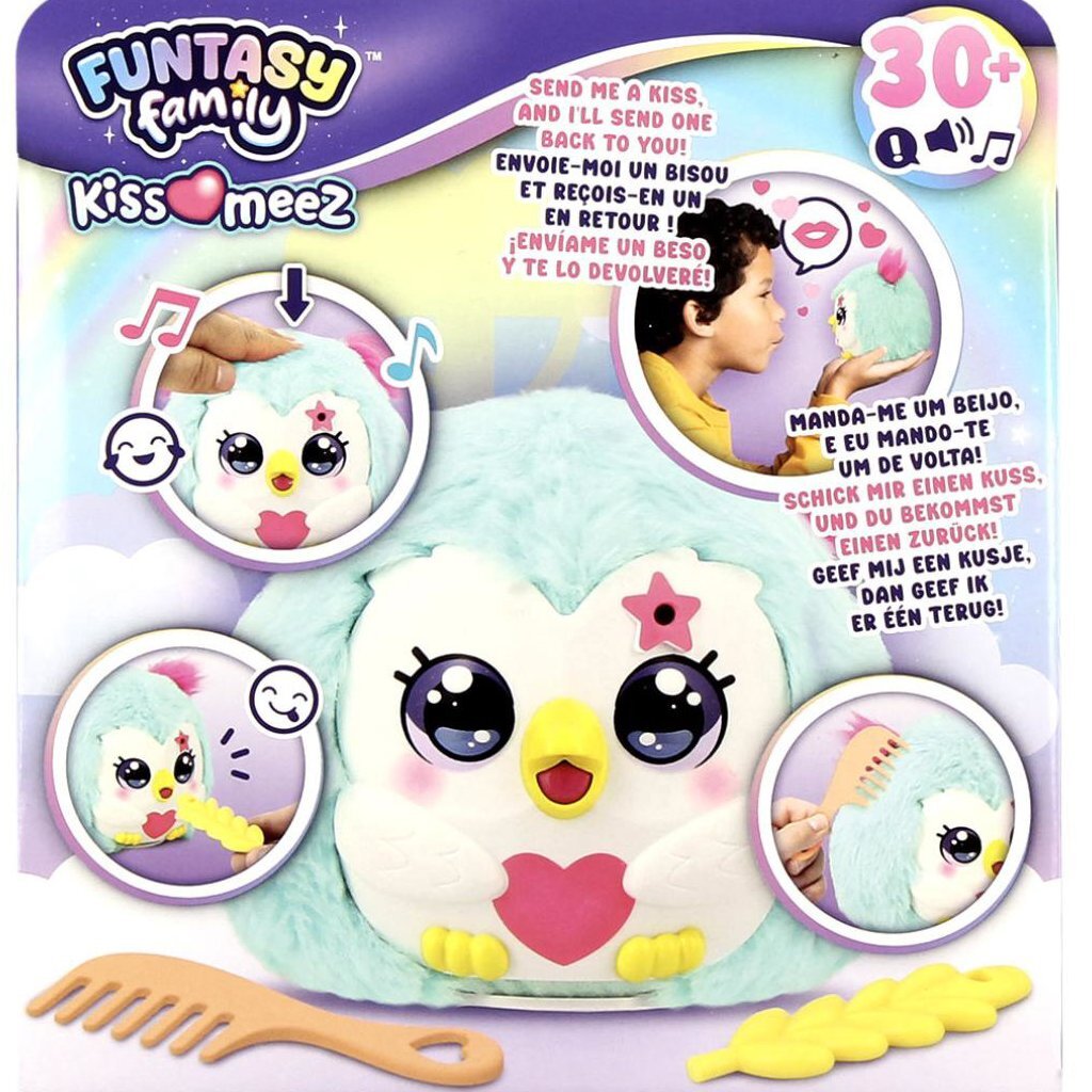 Jumbo Funtasy Family Plush Kiss Meez Owl + Sound Effects