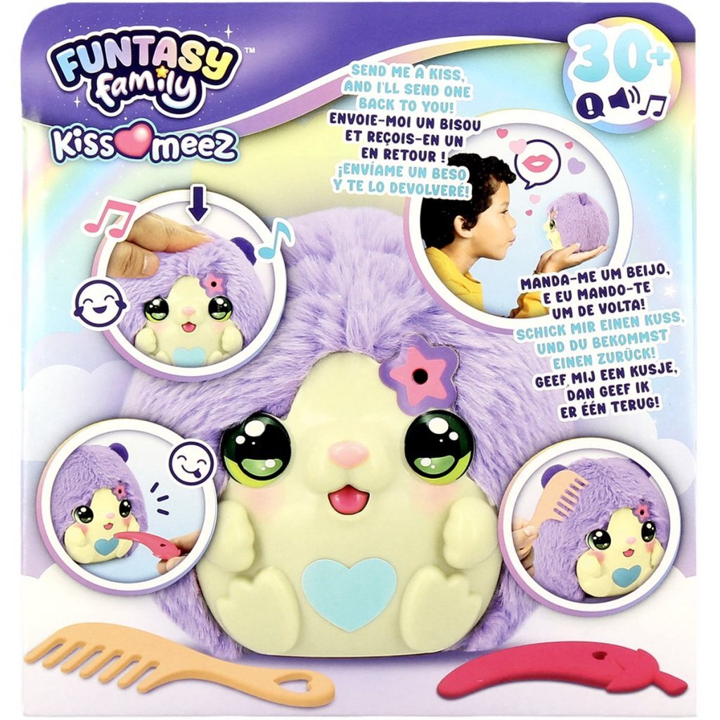 Jumbo Funtasy Family Plush Kiss Meez Hamster + Sound Effects
