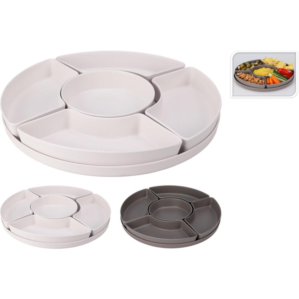 Assorted Melamine Serving Dish with Removable Bowls