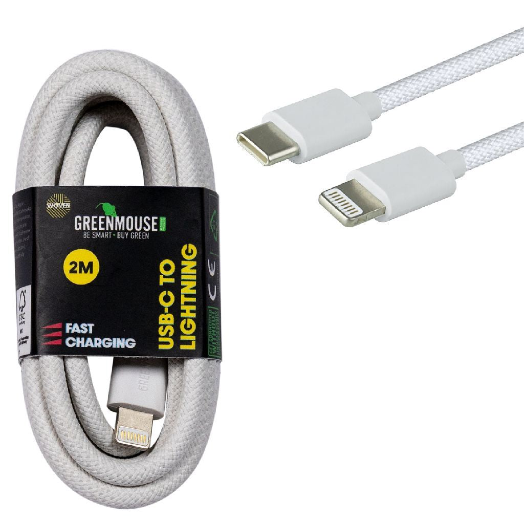 Greenmouse USB-C to Lightning Data Cable 200 cm White