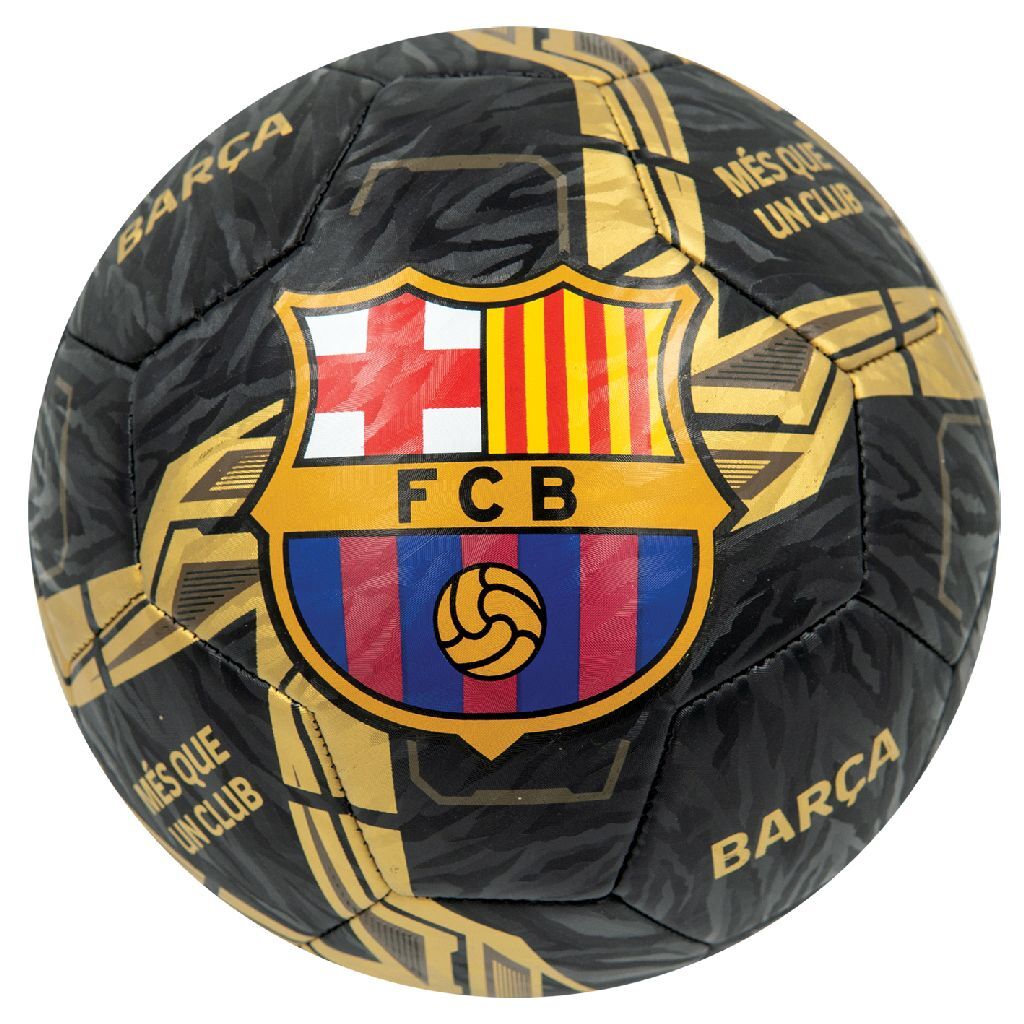 FC Barcelona Lightning Football Size 5 Black/Gold