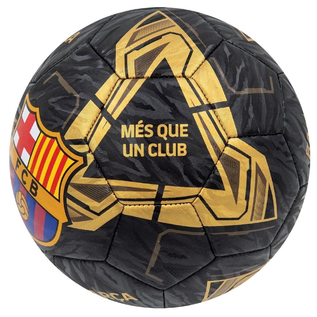 FC Barcelona Lightning Football Size 5 Black/Gold