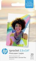 HP Sprocket Select Zink Photo Paper, 2.3x3.4,20 Pack - 1 piece (HPIZL2X320)