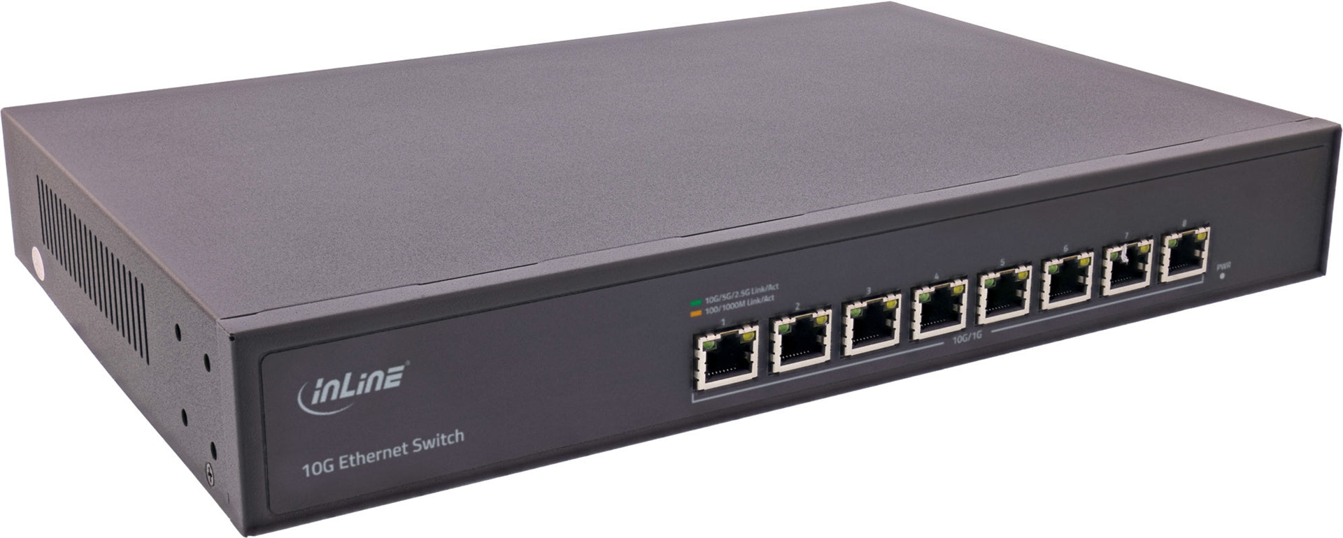 InLine 8-Port Network Switch 10 Gigabit Ethernet - Metal - Fan 32308A