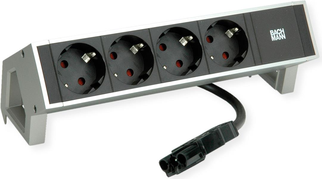 Bachmann DESK 2 Power Strip - 4x Socket - White - Model 902.224