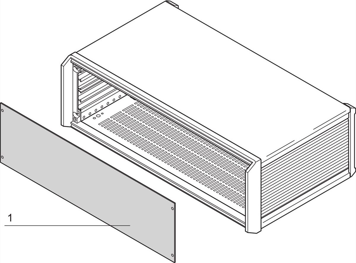 SCHROFF Front Panel Unshielded for 19-Inch Rack 3U 63TE