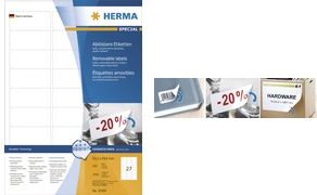 HERMA Special - Reusable Self-Adhesive Matte Address Labels - White - 99.1 x 42.3 mm - 1200 Labels (10311)