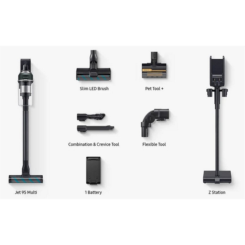 Samsung Jet 95 Multi Cordless Stick Vacuum Cleaner VS20C954CTN/WA - Powerful and Lightweight