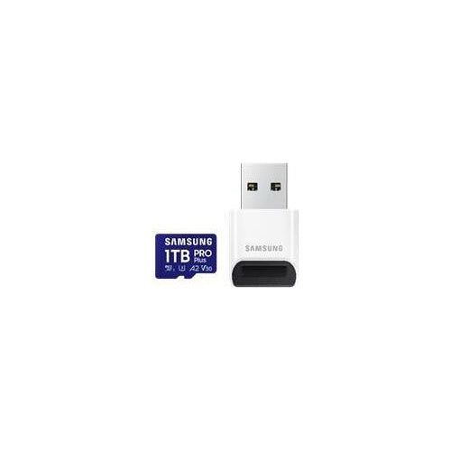 Samsung PRO Plus MB-MD1T0SB - Flash-Speicherkarte - 1TB - A2 / Video Class V30 / UHS-I U3 - microSDXC UHS-I - Blau (MB-MD1T0SB/WW) afbeelding 1