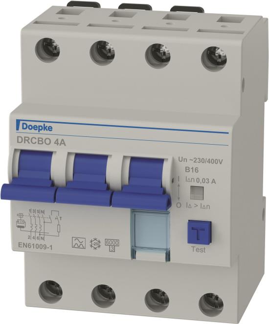 DOEPKE DRCBO 4 B16/0,03/3N- FI/LS-Kombination / RCBO (9945104)