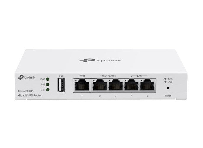 TP-Link Festa FR205 V1,2 - Router 4-Port-Switch - 1GbE - WAN-Ports: 3 - wandmontierbar (FESTA FR205) afbeelding 1