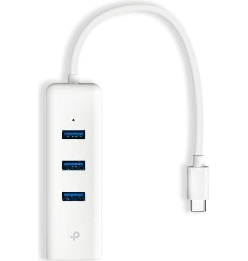 TP-Link UE330C V1 - Hub - USB-C, mit Gigabit Ethernet - 3 x SuperSpeed USB 3,0 + 1 x 1000Base-T - Desktop (UE330C) afbeelding 1
