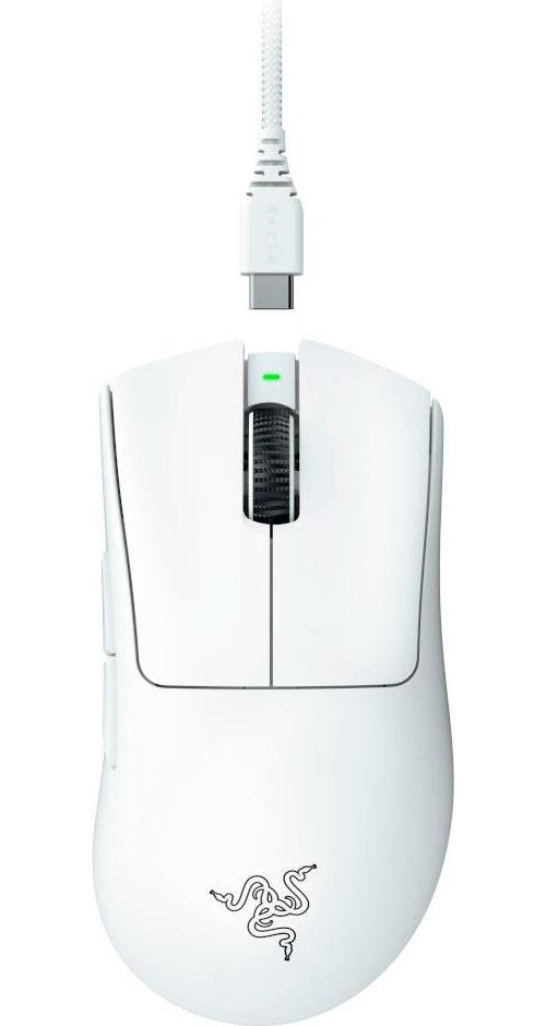 Razer DeathAdder V3 Pro - Maus - ergonomisch - Für Rechtshänder - optisch - 5 Tasten - kabellos - USB, Bluetooth - weiß (RZ01-04630200-R3G1) afbeelding 1