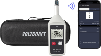 VOLTCRAFT HY-50 DOK Luftfeuchtigkeits- und Temperaturdatenlogger 0 % rF 100 % rF (VC-18693320)
