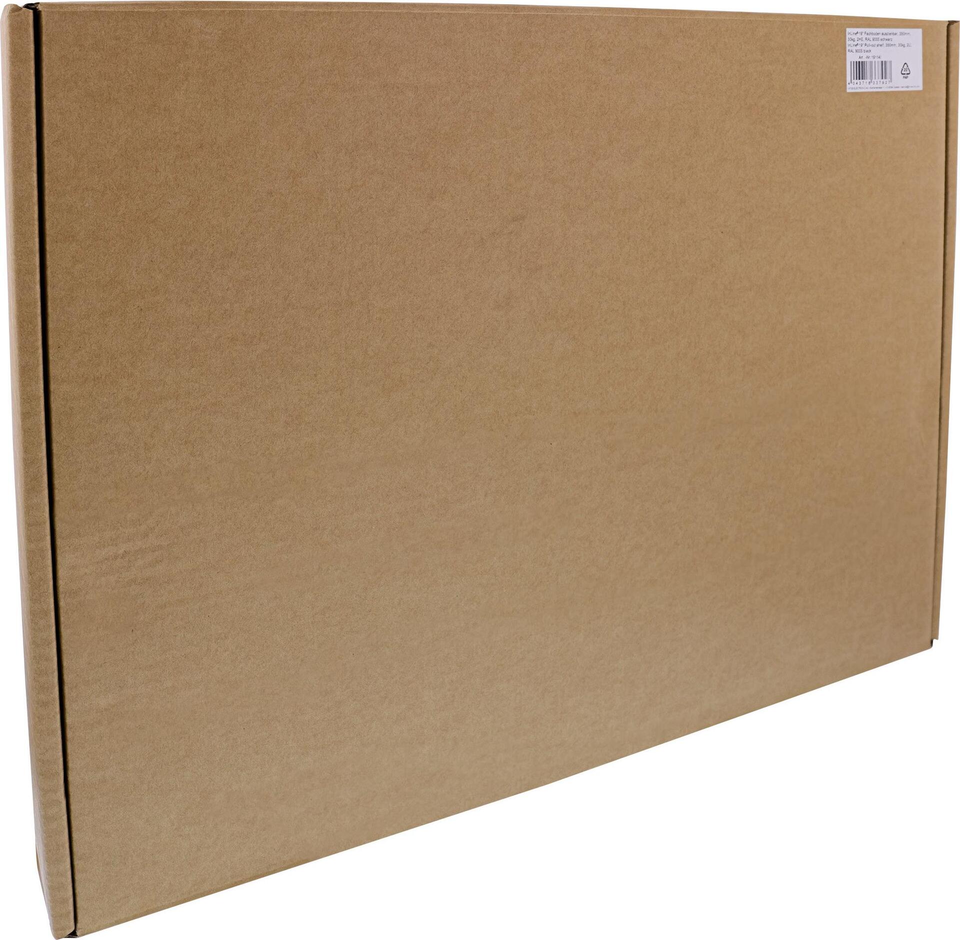 InLine 19" Extendable Shelf - 350 mm - 30 kg - 2U - Light Grey 19114J