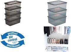 Keeeper Storage Box Set "bea" - 3 x 11 L - Crystal Grey