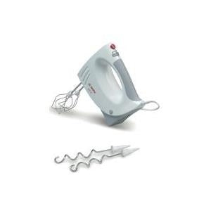 BOSCH CleverMixx MFQ3530 Hand Mixer - 450 W - 5 Speeds - 2 Stainless Steel Whisks/ 2 Dough Hooks - White/ Grey