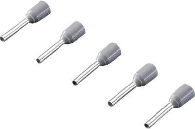 Rittal Wire End Ferrule 1 x 0.75 mm² x 8 mm Partially Insulated Grey 500 pcs (4050.743)