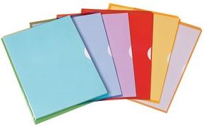 ELBA DIN A4 Fard'Liss Document Sleeves, PVC 0.18 mm, Red, Open on Right, 2 Side Holes (100206697)