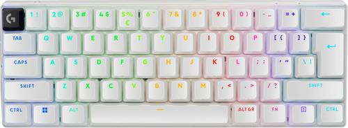Logitech G PRO X 60% Wireless Gaming Keyboard Tactile Key Switches White 920-011930