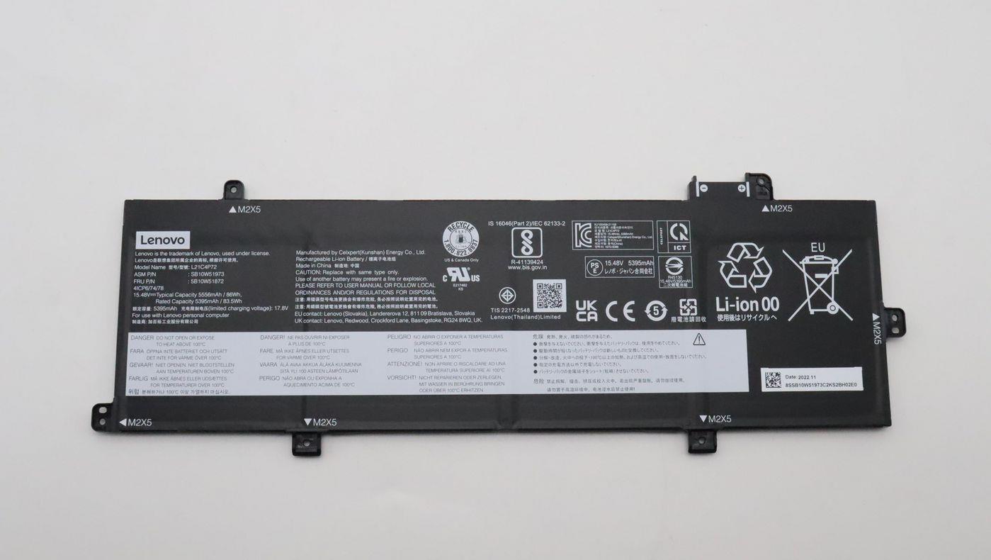 Lenovo Internal Battery - 4c - 86Wh - 5B10W51872